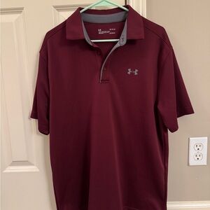 Under Armour Men's Dark Red Polo Shirt